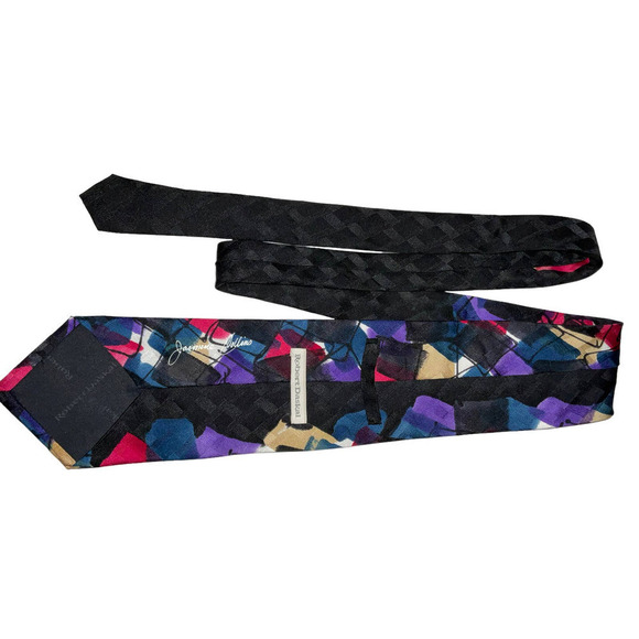 Robert Daskal Men’s 100% Silk Tie. Hand painted. NWOT Made in U.S.A - Picture 3 of 14